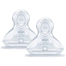 NUK FC+ Silikonowy smoczek do butelki 0-6m 1M 709245 2 szt.
