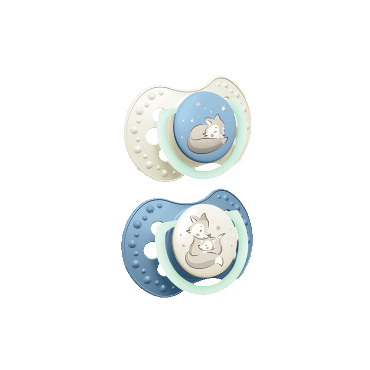 LOVI Smoczek uspakajający Night&Day Boy 3-6m 22/914