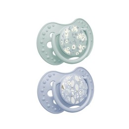 LOVI Smoczek uspokajający silikonowy BLOSSOM blue 22/922 boy 3-6m